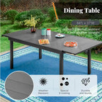 MAISON ARTS 7/9-piece Patio Dining Set, Expendable Rectangular Outdoor Dining Table with Rattan Chairs