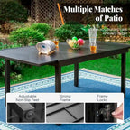 MAISON ARTS 7/9-piece Patio Dining Set, Expendable Rectangular Outdoor Dining Table with Rattan Chairs