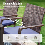 MAISON ARTS 7/9-piece Patio Dining Set, Expendable Rectangular Outdoor Dining Table with Rattan Chairs