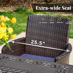 MAISON ARTS 7/9-piece Patio Dining Set, Expendable Rectangular Outdoor Dining Table with Rattan Chairs