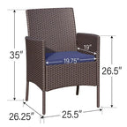 MAISON ARTS 7/9-piece Patio Dining Set, Expendable Rectangular Outdoor Dining Table with Rattan Chairs