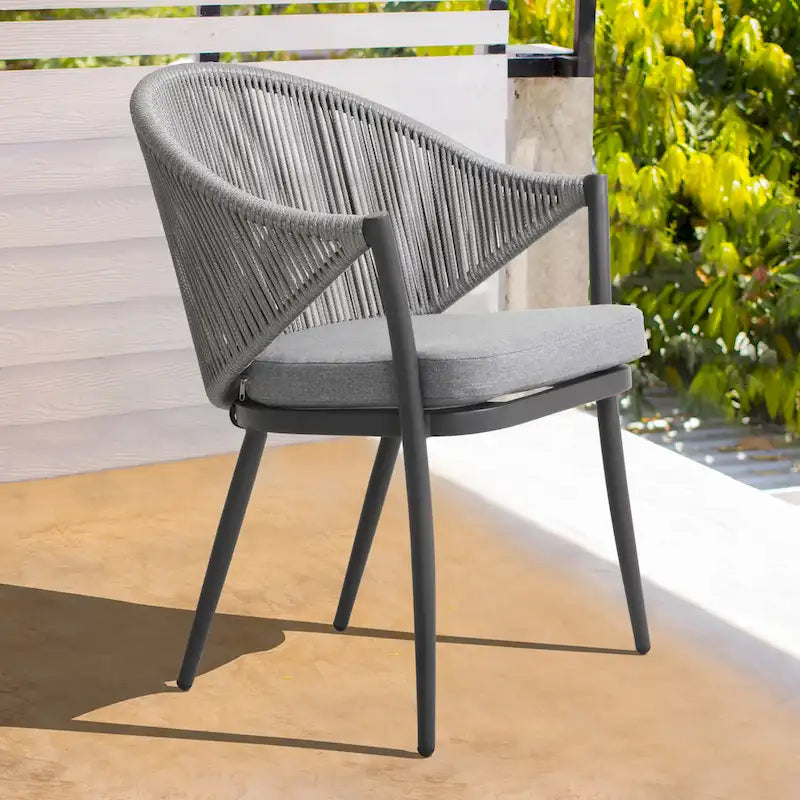 NUU GARDEN 3-Piece Aluminum Patio Furniture Bistro Set with Cushions