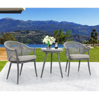 NUU GARDEN 3-Piece Aluminum Patio Furniture Bistro Set with Cushions