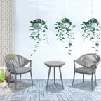 NUU GARDEN 3-Piece Aluminum Patio Furniture Bistro Set with Cushions