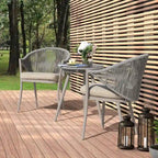 NUU GARDEN 3-Piece Aluminum Patio Furniture Bistro Set with Cushions