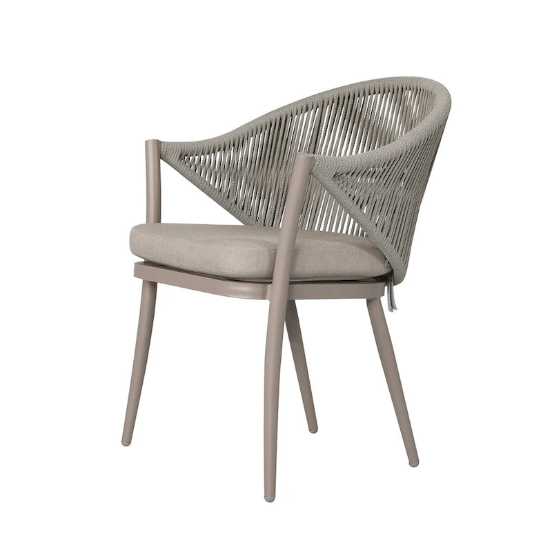 NUU GARDEN 3-Piece Aluminum Patio Furniture Bistro Set with Cushions