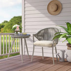NUU GARDEN 3-Piece Aluminum Patio Furniture Bistro Set with Cushions