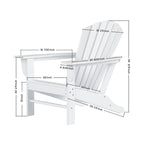 Polytrends Altura Classic Outdoor Eco-Friendly All Weather Adirondack Chair with Ottoman (2-Piece Set)