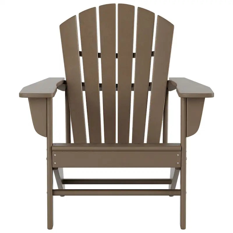 Polytrends Altura Classic Outdoor Eco-Friendly All Weather Adirondack Chair with Ottoman (2-Piece Set)