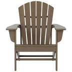 Polytrends Altura Classic Outdoor Eco-Friendly All Weather Adirondack Chair with Ottoman (2-Piece Set)