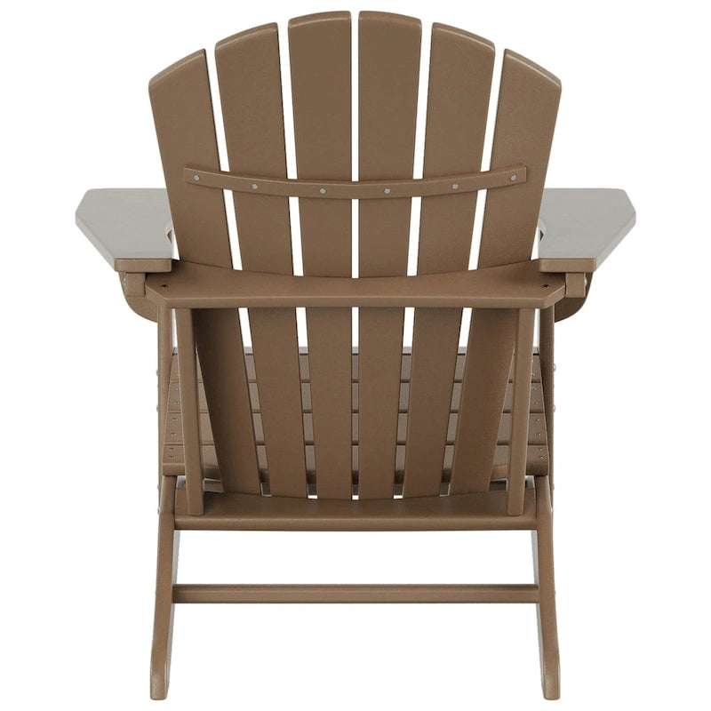 Polytrends Altura Classic Outdoor Eco-Friendly All Weather Adirondack Chair with Ottoman (2-Piece Set)
