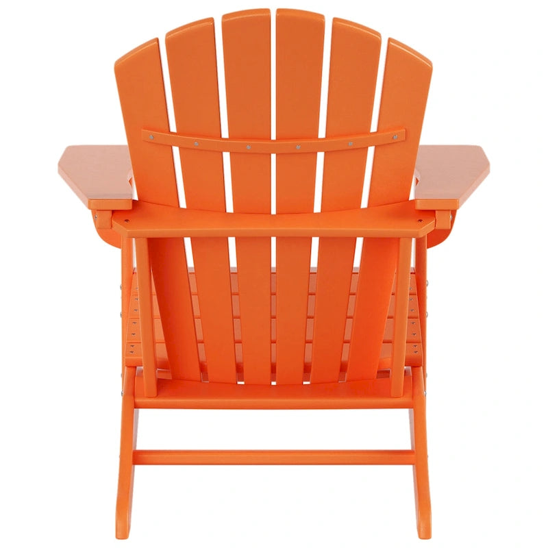 Polytrends Altura Classic Outdoor Eco-Friendly All Weather Adirondack Chair with Ottoman (2-Piece Set)