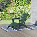 Polytrends Altura Classic Outdoor Eco-Friendly All Weather Adirondack Chair with Ottoman (2-Piece Set)