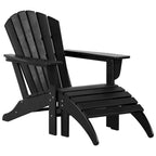 Polytrends Altura Classic Outdoor Eco-Friendly All Weather Adirondack Chair with Ottoman (2-Piece Set)