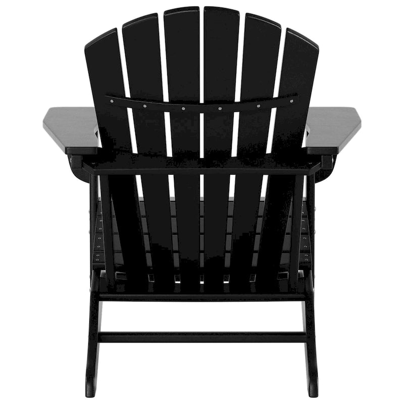 Polytrends Altura Classic Outdoor Eco-Friendly All Weather Adirondack Chair with Ottoman (2-Piece Set)
