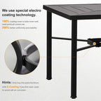 MAISON ARTS 5/6-piece Black Steel Patio Dining Set
