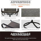 MAISON ARTS 5/6-piece Black Steel Patio Dining Set