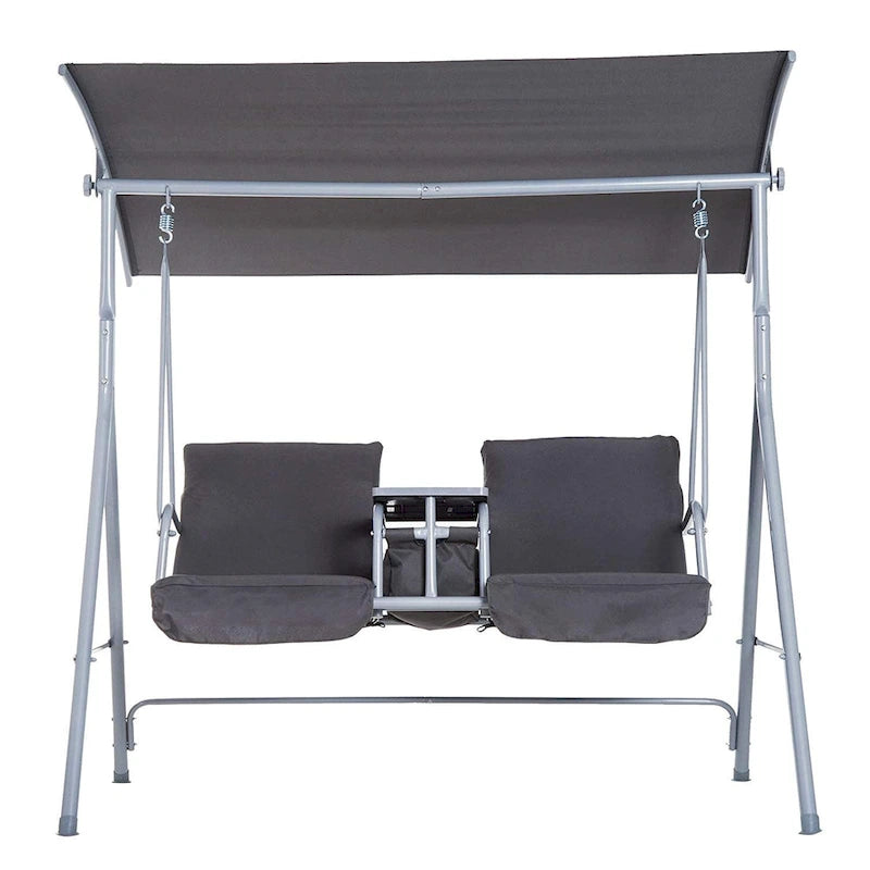 Jamna Water-resistant Patio Swing with Center Pivot Table by Havenside Home