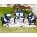PATIO FESTIVAL 8-Piece Outdoor Sofa Seating Group with Cushions