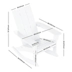 Polytrends Shoreside Modern Eco-Friendly All Weather Poly Adirondack Rocking Chairs (Set of 4)