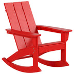 Polytrends Shoreside Modern Eco-Friendly All Weather Poly Adirondack Rocking Chairs (Set of 4)
