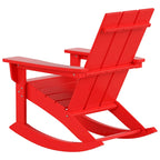Polytrends Shoreside Modern Eco-Friendly All Weather Poly Adirondack Rocking Chairs (Set of 4)