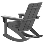 Polytrends Shoreside Modern Eco-Friendly All Weather Poly Adirondack Rocking Chairs (Set of 4)
