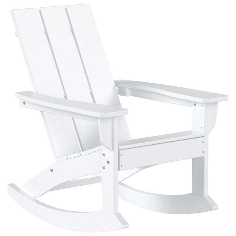 Polytrends Shoreside Modern Eco-Friendly All Weather Poly Adirondack Rocking Chairs (Set of 4)