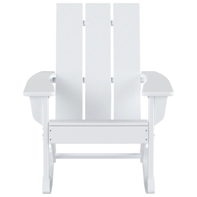 Polytrends Shoreside Modern Eco-Friendly All Weather Poly Adirondack Rocking Chairs (Set of 4)