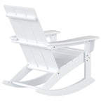 Polytrends Shoreside Modern Eco-Friendly All Weather Poly Adirondack Rocking Chairs (Set of 4)
