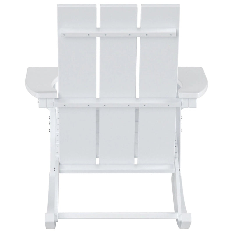 Polytrends Shoreside Modern Eco-Friendly All Weather Poly Adirondack Rocking Chairs (Set of 4)