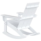 Polytrends Shoreside Modern Eco-Friendly All Weather Poly Adirondack Rocking Chairs (Set of 4)