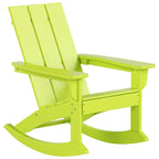 Polytrends Shoreside Modern Eco-Friendly All Weather Poly Adirondack Rocking Chairs (Set of 4)
