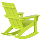 Polytrends Shoreside Modern Eco-Friendly All Weather Poly Adirondack Rocking Chairs (Set of 4)