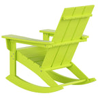 Polytrends Shoreside Modern Eco-Friendly All Weather Poly Adirondack Rocking Chairs (Set of 4)