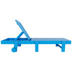 Polytrends Laguna Hdpe All Weather Outdoor Patio Pool Reclining Armless Chaise Lounge With Wheels (Set Of 2)