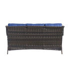 Gymojoy Outdoor Wicker Patio Sofa 3-Seat Rattan Sofa Furniture