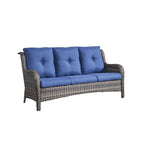 Gymojoy Outdoor Wicker Patio Sofa 3-Seat Rattan Sofa Furniture