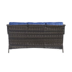 Gymojoy Outdoor Wicker Patio Sofa 3-Seat Rattan Sofa Furniture
