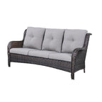 Gymojoy Outdoor Wicker Patio Sofa 3-Seat Rattan Sofa Furniture