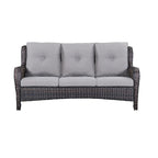 Gymojoy Outdoor Wicker Patio Sofa 3-Seat Rattan Sofa Furniture