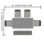 Corvus Orville 6-piece Aluminum Outdoor Dining Set with WPC Table Top