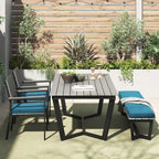Corvus Orville 6-piece Aluminum Outdoor Dining Set with WPC Table Top