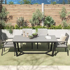 Corvus Orville 6-piece Aluminum Outdoor Dining Set with WPC Table Top