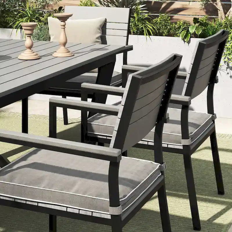 Corvus Orville 6-piece Aluminum Outdoor Dining Set with WPC Table Top