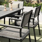 Corvus Orville 6-piece Aluminum Outdoor Dining Set with WPC Table Top
