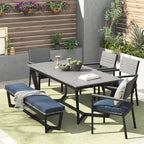 Corvus Orville 6-piece Aluminum Outdoor Dining Set with WPC Table Top