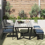Corvus Orville 6-piece Aluminum Outdoor Dining Set with WPC Table Top