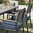 Corvus Orville 6-piece Aluminum Outdoor Dining Set with WPC Table Top