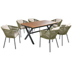 7 Pieces Patio Dining Set, All-Weather Outdoor Furniture Set with Dining Table and Chairs